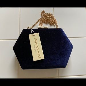Madison West Midnight Blue Evening Bag